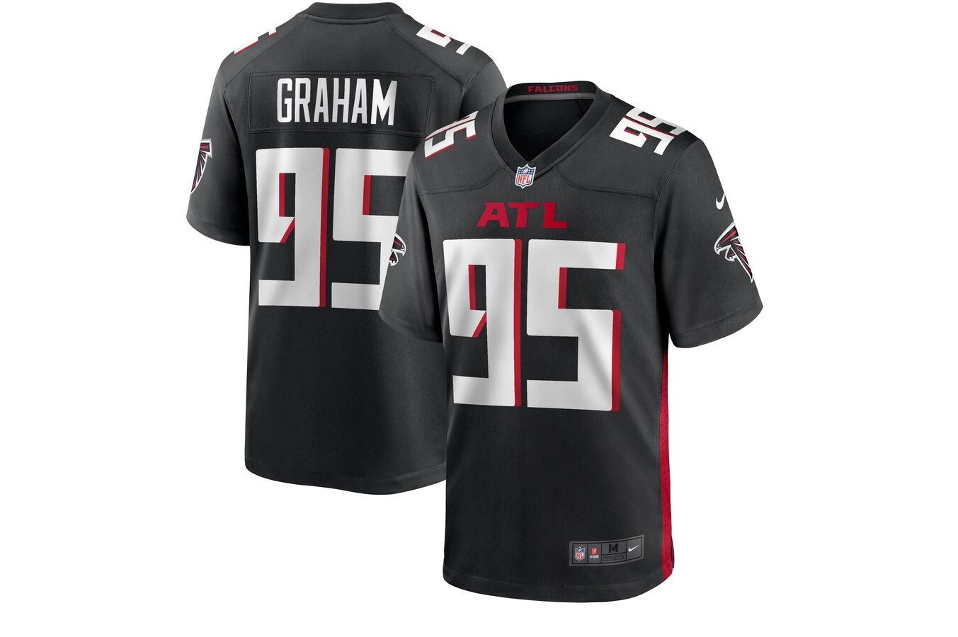Men Atlanta Falcons #95 Ta Quon Graham Nike Black Game NFL Jersey